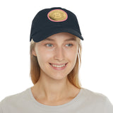 Stylish Bitcoin Dad Hat with Leather Patch, Casual Baseball Cap, Perfect Gift for Crypto Enthusiasts