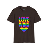 Rainbow Pride Love Wins T-Shirt, LGBTQ+ Equality Tee, Unisex Graphic Shirt