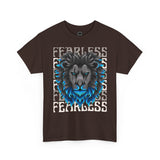 Fearless Lion Unisex Heavy Cotton Tee, Graphic Tee, Animal Lover Apparel, Motivational Shirt, Gift for Him/Her, Casual Wear