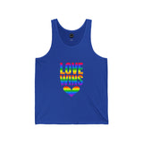 Love Wins Unisex Jersey Tank, LGBTQ Pride Apparel, Love Wins Sleeveless Shirt, Summer fashion
