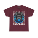 Fearless Lion Unisex Heavy Cotton Tee, Graphic Tee, Animal Lover Apparel, Motivational Shirt, Gift for Him/Her, Casual Wear