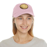 Stylish Bitcoin Dad Hat with Leather Patch, Casual Baseball Cap, Perfect Gift for Crypto Enthusiasts