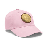 Stylish Bitcoin Dad Hat with Leather Patch, Casual Baseball Cap, Perfect Gift for Crypto Enthusiasts