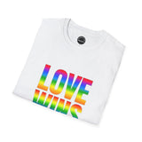Rainbow Pride Love Wins T-Shirt, LGBTQ+ Equality Tee, Unisex Graphic Shirt