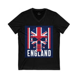 Skull England Graphic Tee, Casual Streetwear, Gift for Travelers, Punk Style, Perfect for Festivals