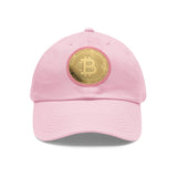 Stylish Bitcoin Dad Hat with Leather Patch, Casual Baseball Cap, Perfect Gift for Crypto Enthusiasts