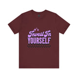 Invest In Yourself Unisex T-Shirt, Motivational Tee, Casual Wear, Self-Care Shirt
