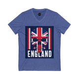 Skull England Graphic Tee, Casual Streetwear, Gift for Travelers, Punk Style, Perfect for Festivals