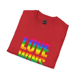 Rainbow Pride Love Wins T-Shirt, LGBTQ+ Equality Tee, Unisex Graphic Shirt