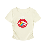 Ruched Bodycon Crop Top