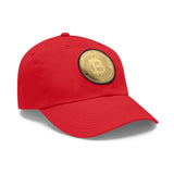 Stylish Bitcoin Dad Hat with Leather Patch, Casual Baseball Cap, Perfect Gift for Crypto Enthusiasts