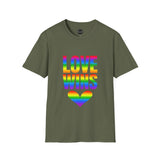 Rainbow Pride Love Wins T-Shirt, LGBTQ+ Equality Tee, Unisex Graphic Shirt
