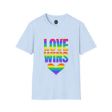 Rainbow Pride Love Wins T-Shirt, LGBTQ+ Equality Tee, Unisex Graphic Shirt
