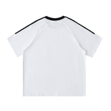 Contrast Tape Crewneck Cotton T-Shirt