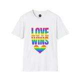 Rainbow Pride Love Wins T-Shirt, LGBTQ+ Equality Tee, Unisex Graphic Shirt