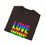 Rainbow Pride Love Wins T-Shirt, LGBTQ+ Equality Tee, Unisex Graphic Shirt