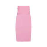 Dyed Washed Straight Hip-Hugging Slim Maxi Skirt