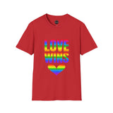 Rainbow Pride Love Wins T-Shirt, LGBTQ+ Equality Tee, Unisex Graphic Shirt