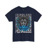 Fearless Lion Unisex Heavy Cotton Tee, Graphic Tee, Animal Lover Apparel, Motivational Shirt, Gift for Him/Her, Casual Wear