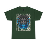 Fearless Lion Unisex Heavy Cotton Tee, Graphic Tee, Animal Lover Apparel, Motivational Shirt, Gift for Him/Her, Casual Wear