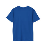 Blue Printify t-shirt plain back view perfect for custom inspirational quote t-shirt designs