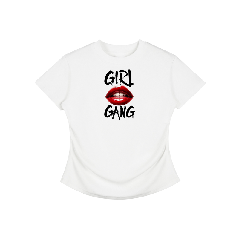 Vintage Washed Bodycon Cotton T-Shirt