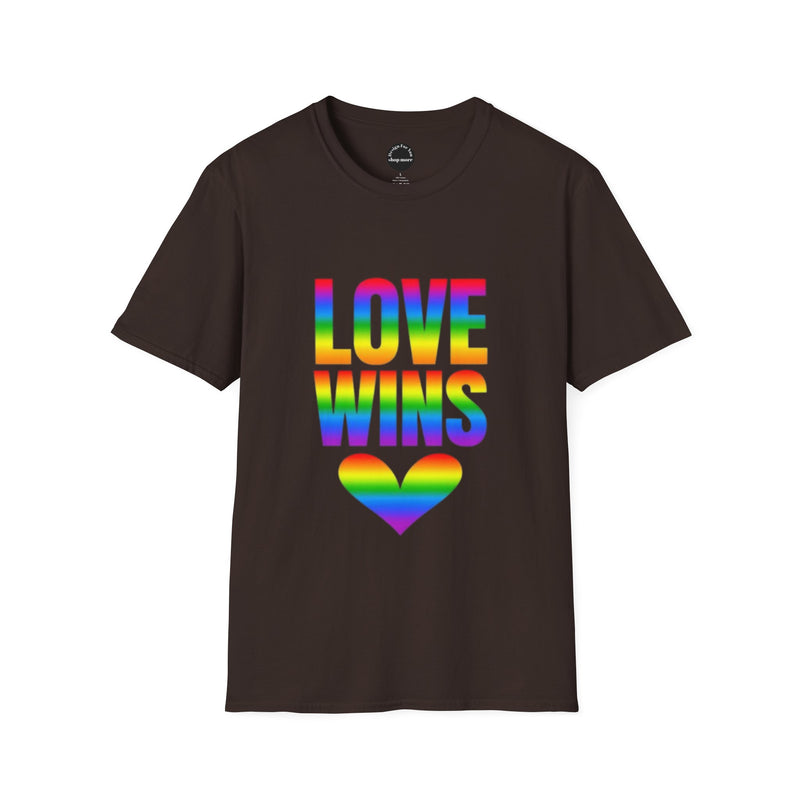 Rainbow Pride Love Wins T-Shirt, LGBTQ+ Equality Tee, Unisex Graphic Shirt