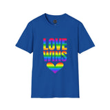Rainbow Pride Love Wins T-Shirt, LGBTQ+ Equality Tee, Unisex Graphic Shirt