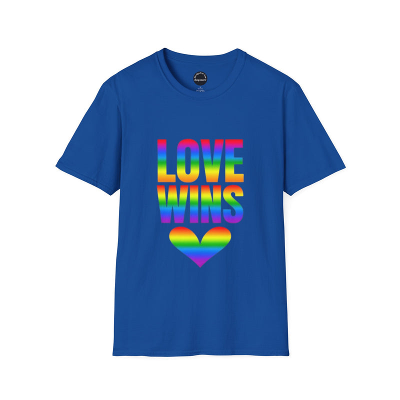 Rainbow Pride Love Wins T-Shirt, LGBTQ+ Equality Tee, Unisex Graphic Shirt