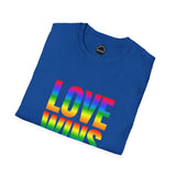 Rainbow Pride Love Wins T-Shirt, LGBTQ+ Equality Tee, Unisex Graphic Shirt