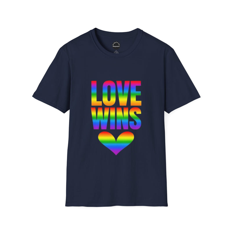Rainbow Pride Love Wins T-Shirt, LGBTQ+ Equality Tee, Unisex Graphic Shirt