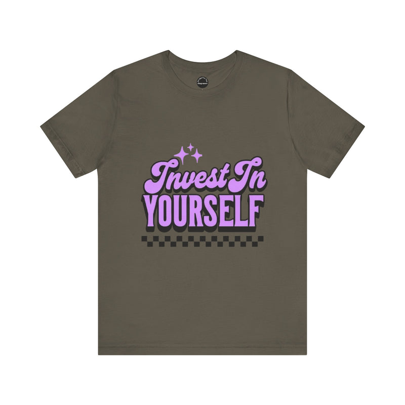 Invest In Yourself Unisex T-Shirt, Motivational Tee, Casual Wear, Self-Care Shirt