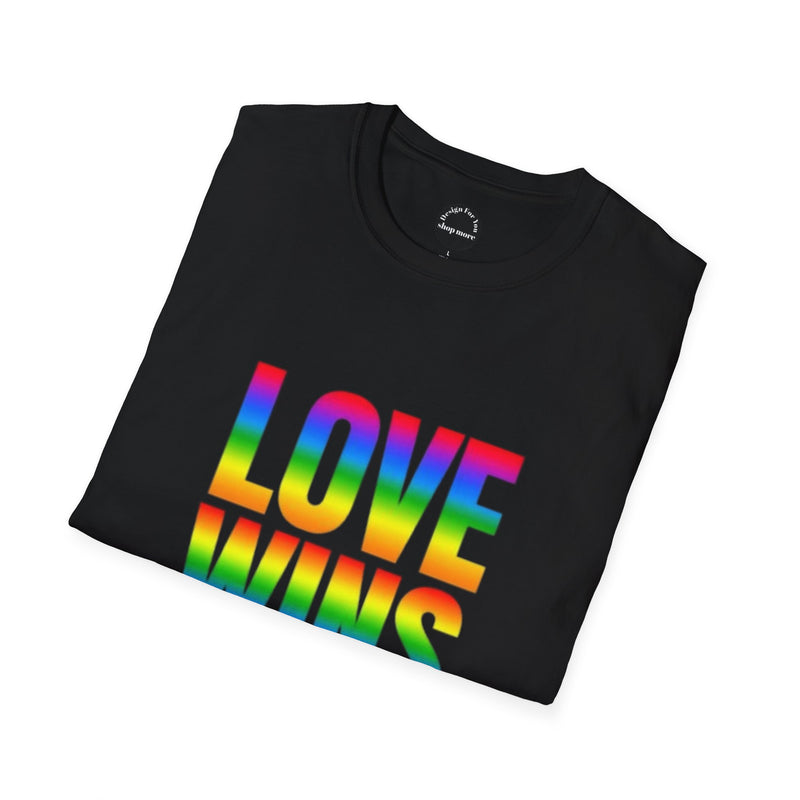 Rainbow Pride Love Wins T-Shirt, LGBTQ+ Equality Tee, Unisex Graphic Shirt