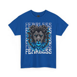 Fearless Lion Unisex Heavy Cotton Tee, Graphic Tee, Animal Lover Apparel, Motivational Shirt, Gift for Him/Her, Casual Wear