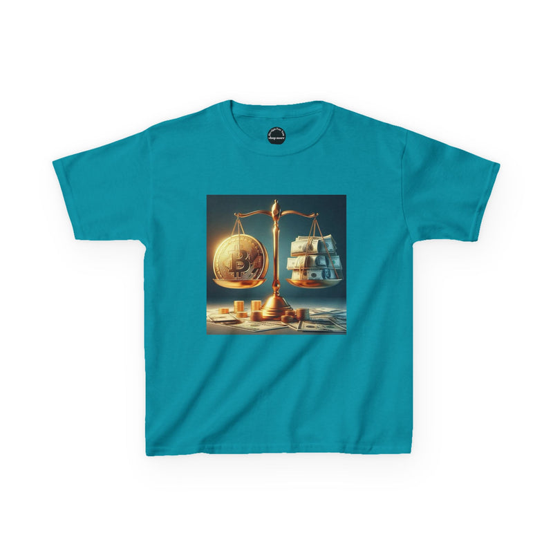 Whimsical Kids Tee, Balance Theme Shirt, Scales of Justice, Education Gift, Fun Learning Apparel, Creative Kids Clothing
