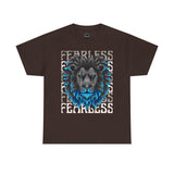 Fearless Lion Unisex Heavy Cotton Tee, Graphic Tee, Animal Lover Apparel, Motivational Shirt, Gift for Him/Her, Casual Wear