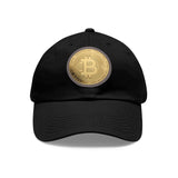 Stylish Bitcoin Dad Hat with Leather Patch, Casual Baseball Cap, Perfect Gift for Crypto Enthusiasts