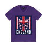 Skull England Graphic Tee, Casual Streetwear, Gift for Travelers, Punk Style, Perfect for Festivals