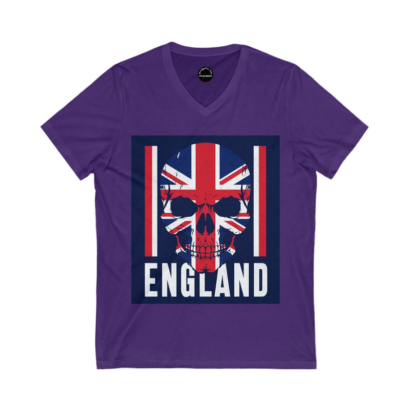 Skull England Graphic Tee, Casual Streetwear, Gift for Travelers, Punk Style, Perfect for Festivals