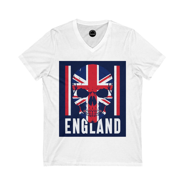 Skull England Graphic Tee, Casual Streetwear, Gift for Travelers, Punk Style, Perfect for Festivals