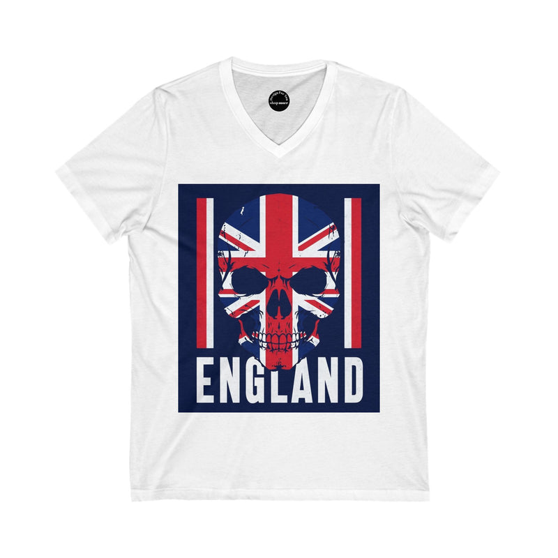 Skull England Graphic Tee, Casual Streetwear, Gift for Travelers, Punk Style, Perfect for Festivals