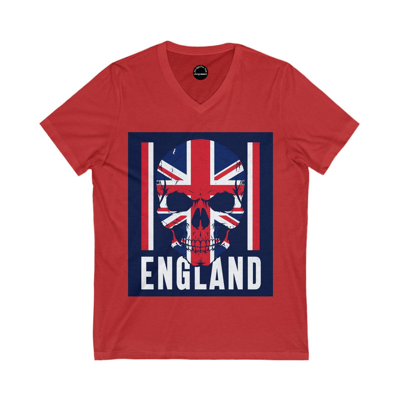 Skull England Graphic Tee, Casual Streetwear, Gift for Travelers, Punk Style, Perfect for Festivals