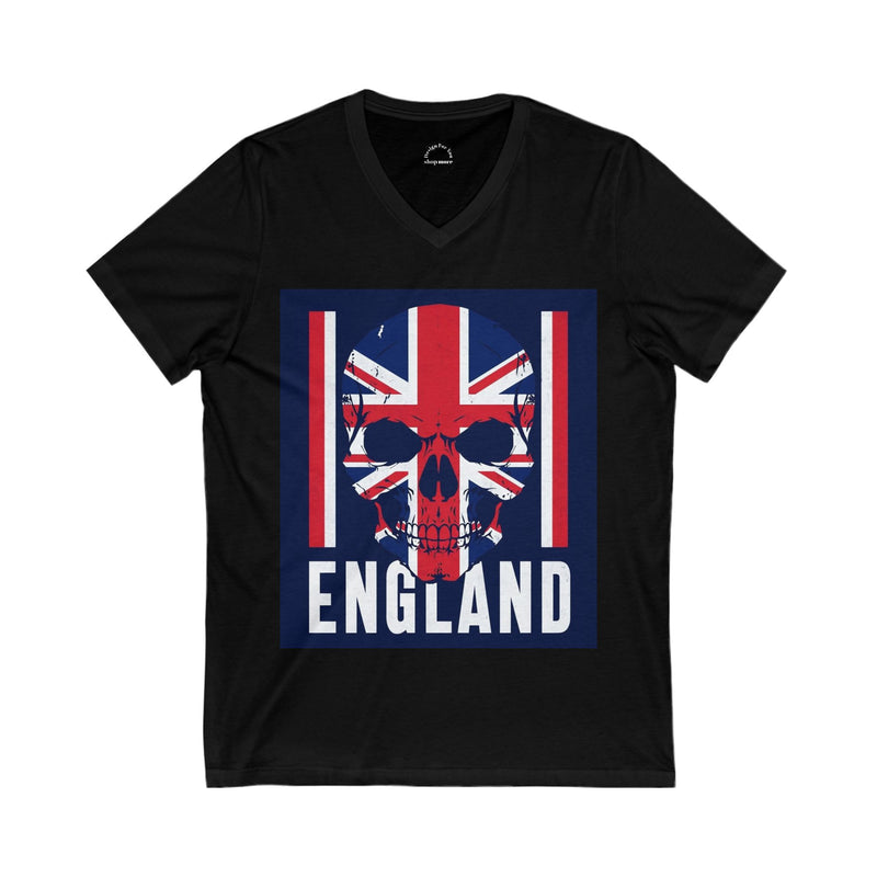 Skull England Graphic Tee, Casual Streetwear, Gift for Travelers, Punk Style, Perfect for Festivals