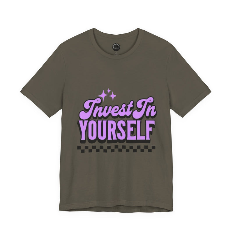 Invest In Yourself Unisex T-Shirt, Motivational Tee, Casual Wear, Self-Care Shirt