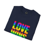 Rainbow Pride Love Wins T-Shirt, LGBTQ+ Equality Tee, Unisex Graphic Shirt