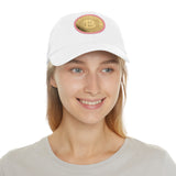 Stylish Bitcoin Dad Hat with Leather Patch, Casual Baseball Cap, Perfect Gift for Crypto Enthusiasts