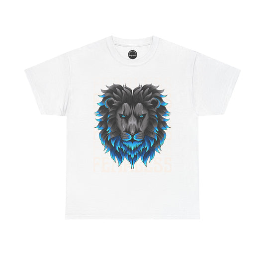 Fearless Lion Unisex Heavy Cotton Tee, Graphic Tee, Animal Lover Apparel, Motivational Shirt, Gift for Him/Her, Casual Wear