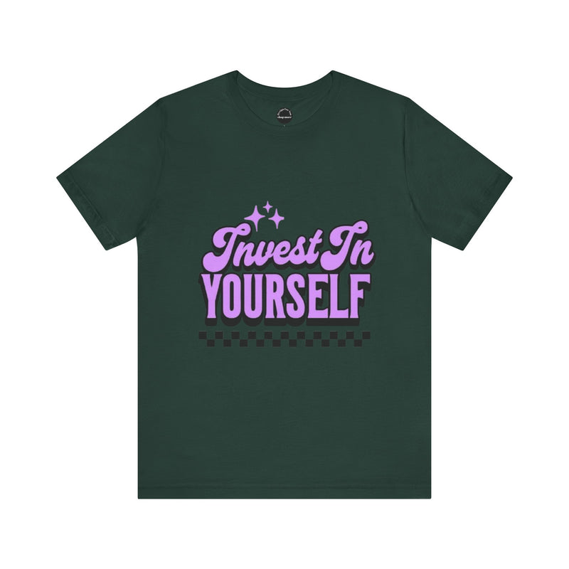 Invest In Yourself Unisex T-Shirt, Motivational Tee, Casual Wear, Self-Care Shirt