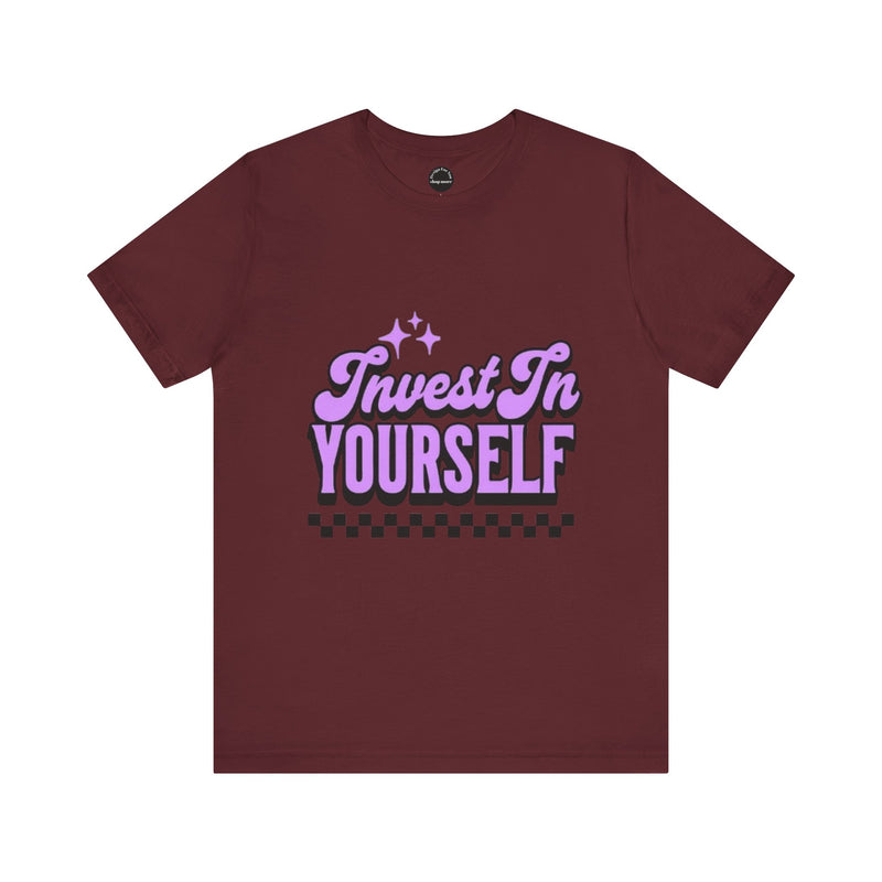 Invest In Yourself Unisex T-Shirt, Motivational Tee, Casual Wear, Self-Care Shirt