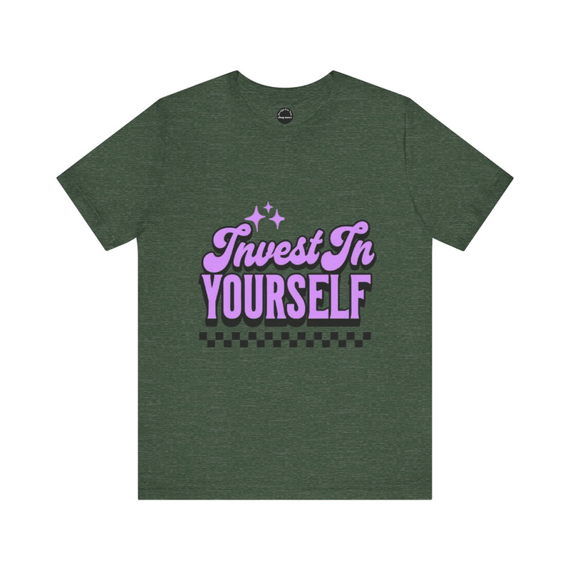 Invest In Yourself Unisex T-Shirt, Motivational Tee, Casual Wear, Self-Care Shirt
